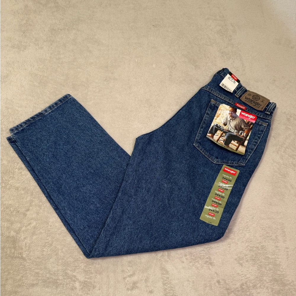 🔥Wrangler Y2K Jeans Made in USA 2000s Vintage Denim Straight Leg Regular Fit 34